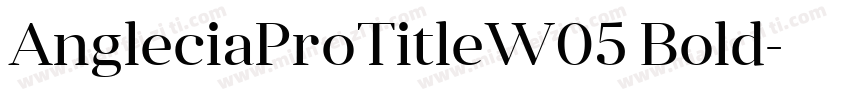 AngleciaProTitleW05 Bold字体转换